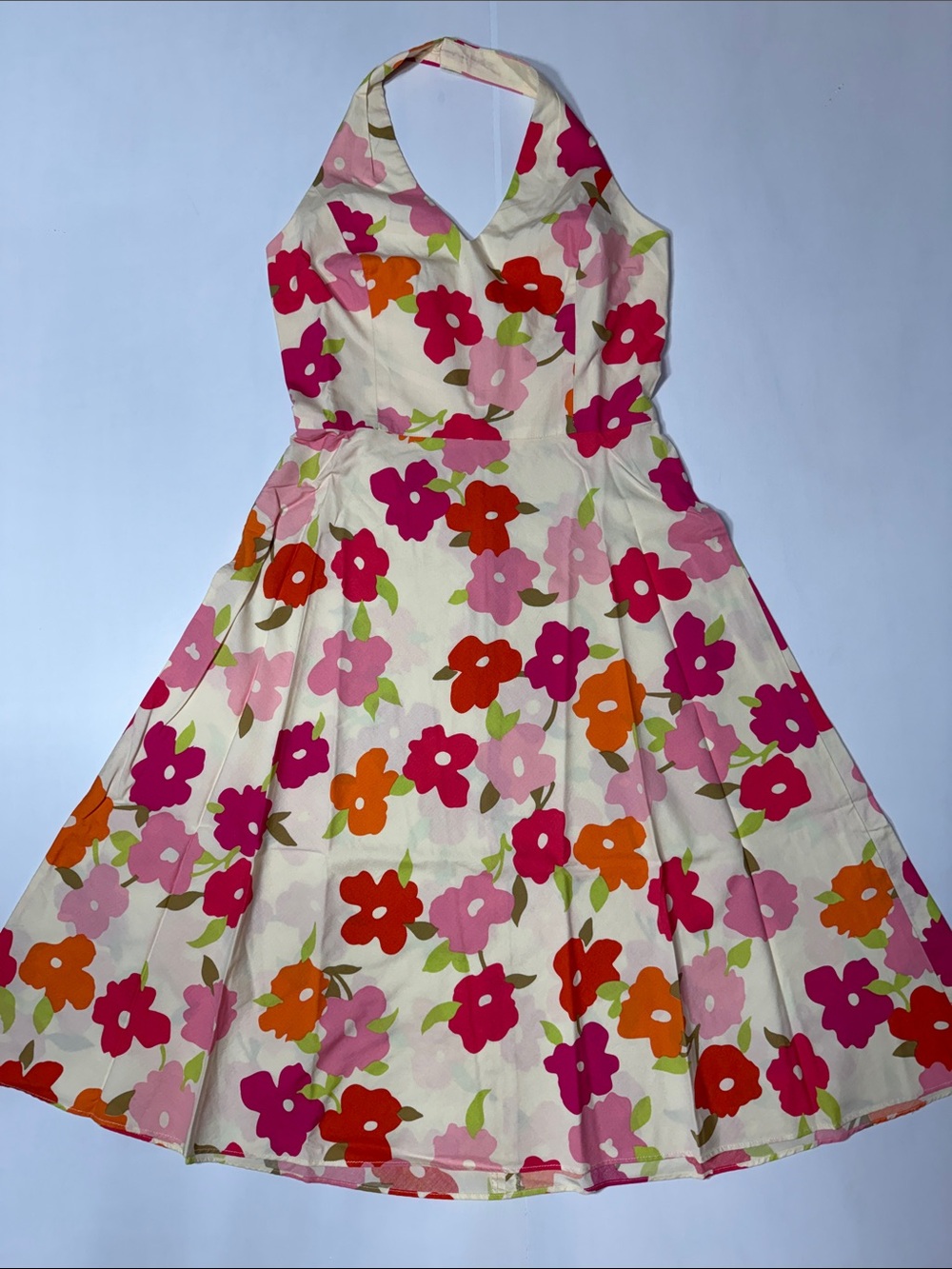 London Times Cotton Halter Neck Flattering Dress size 8